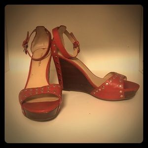 Via Spiga red wedges, some wear and tear size 7.5