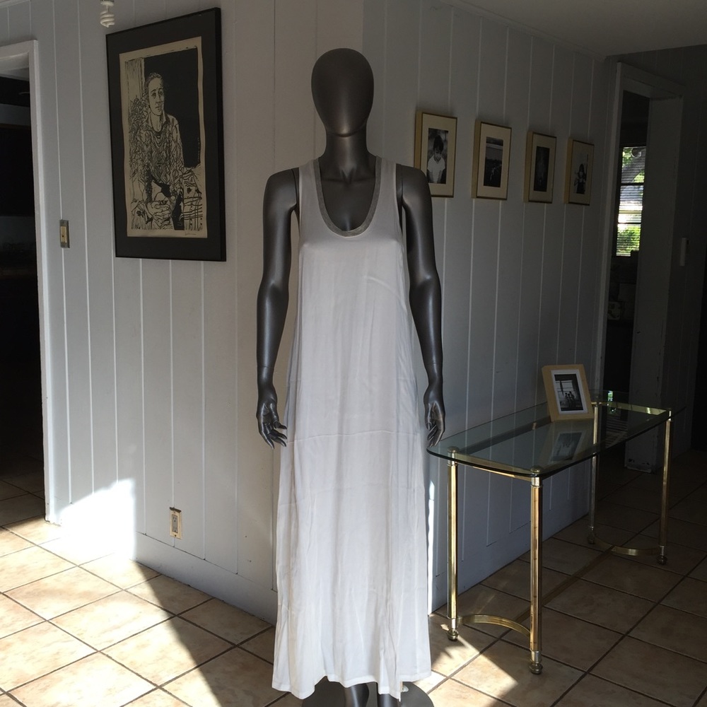 JAMES PERSE Ringer Maxi Racerback Dress White 2