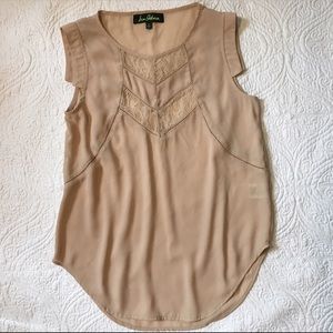 Sam Edelman ladder and lace detail blouse