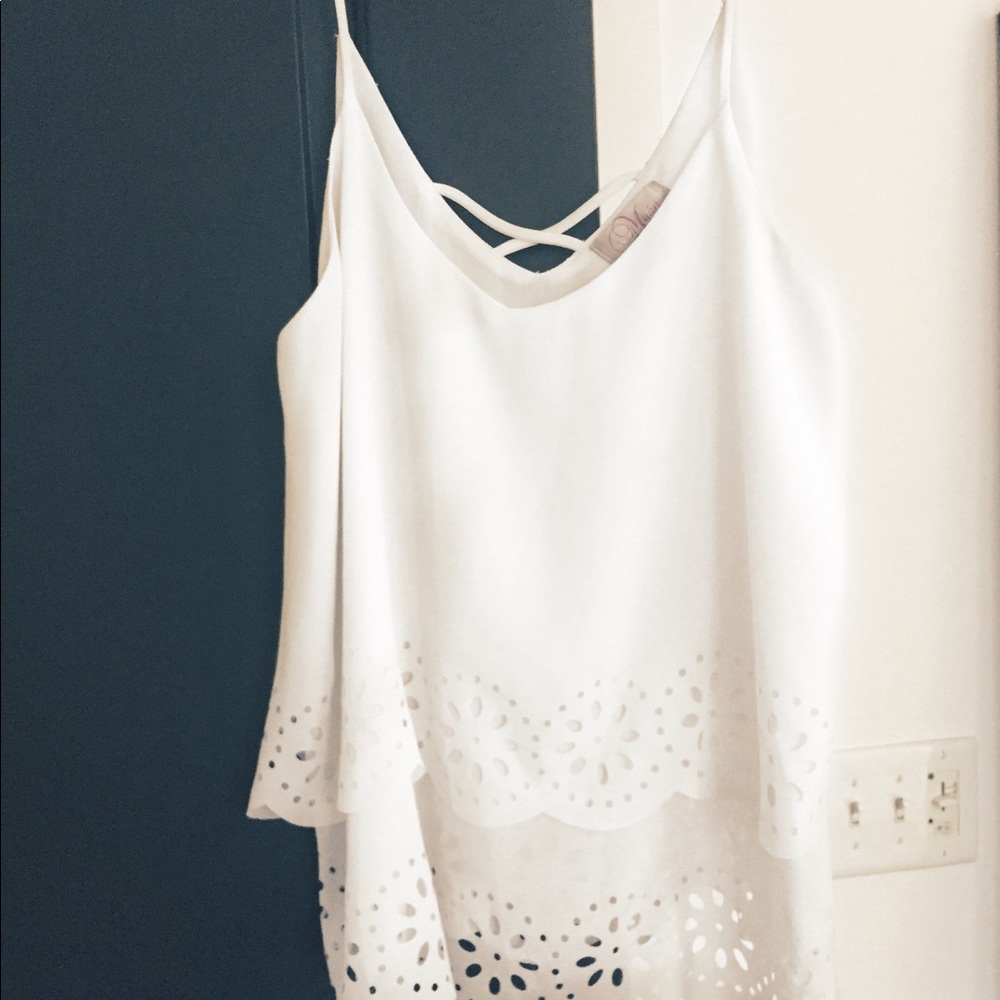 White strappy top from Francesca's!!