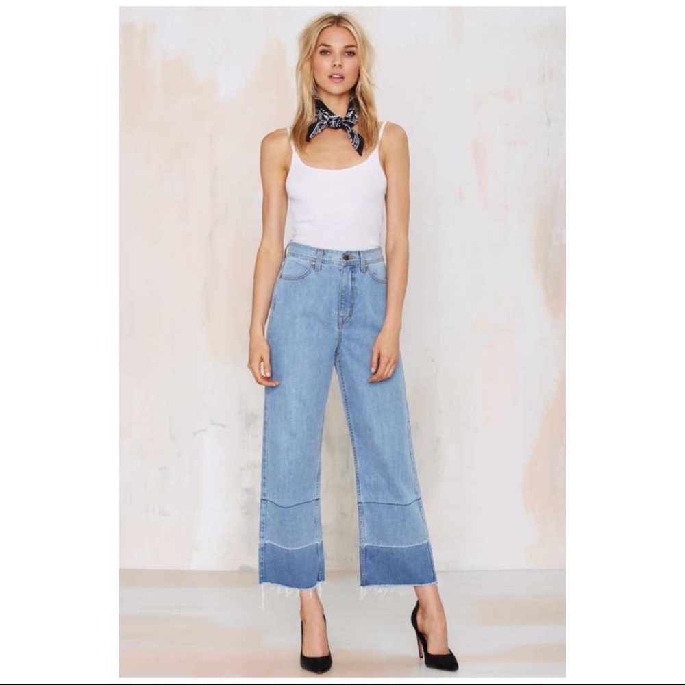 ❌SOLD!❌ Mad crop wide leg jeans - Nasty Gal