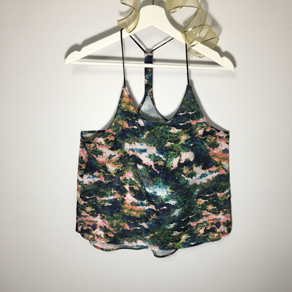 Monet-Print T-Back Tank