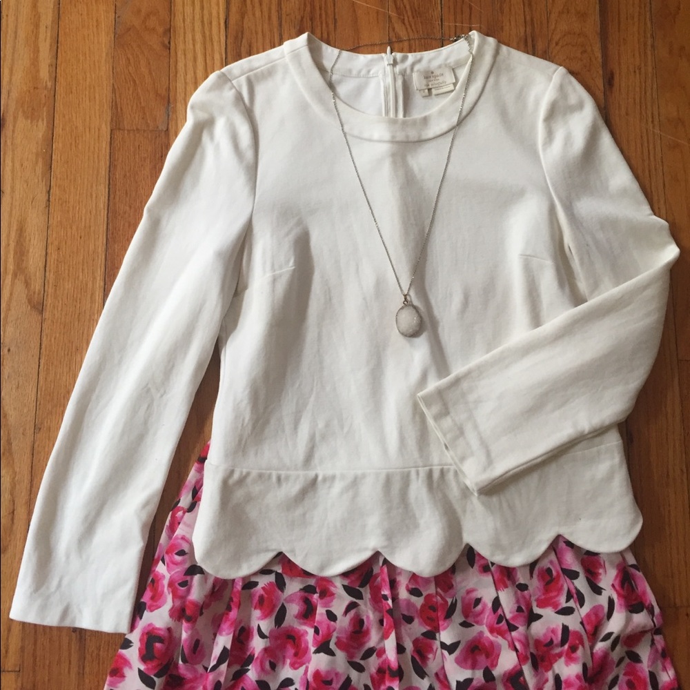 Kate Spade Scalloped Crop Top