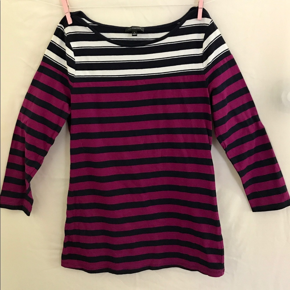 Two Toned Striped Blouse