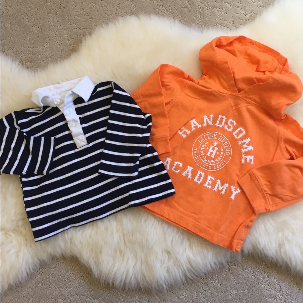 Starting Out Striped Polo And Carter's Hooded Top