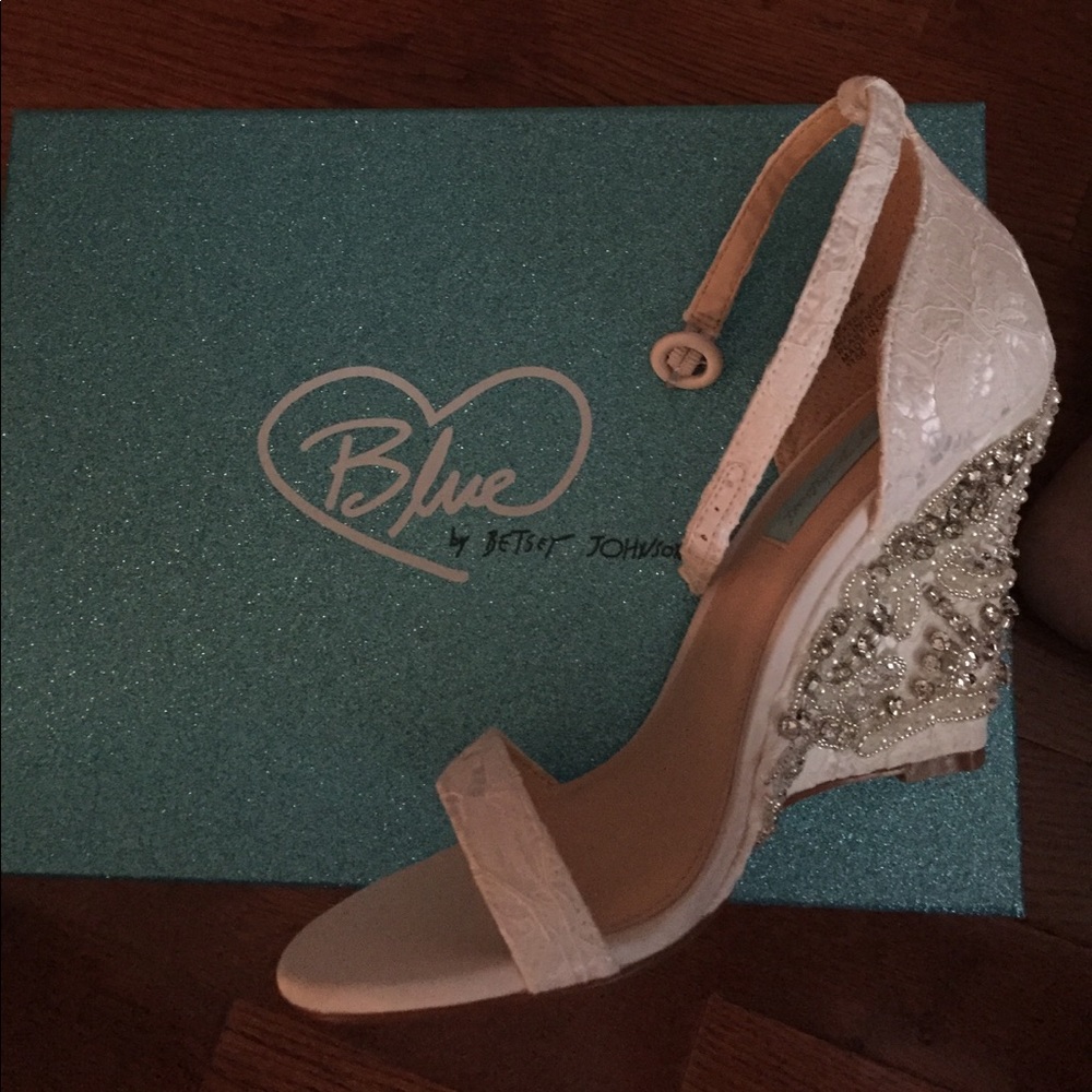 Betsey Johnson embellished wedges