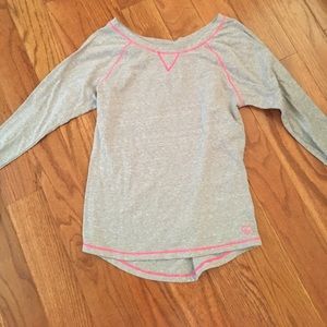 Grey baseball tee style top