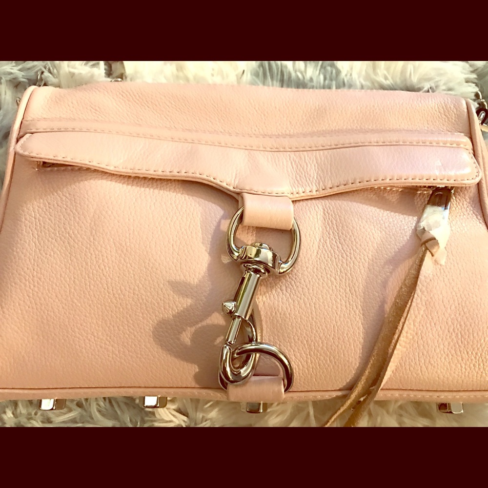 NEW Rebecca Minkoff Blush Pink Mac Clutch Purse