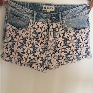 Roxy Floral Jean Shorts