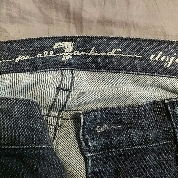 7FAMK Indigo Dojo Jeans w Black Pocket Details - Picture 4 of 5