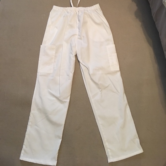 Prism Medical Unisex XXS White Scrub Pants - Picture 2 of 2