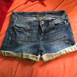 Jean shorts with sparkles