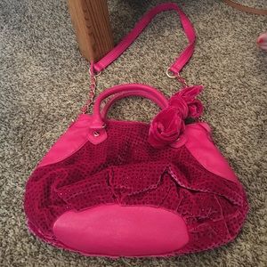 Betsey Johnson pink cross body purse