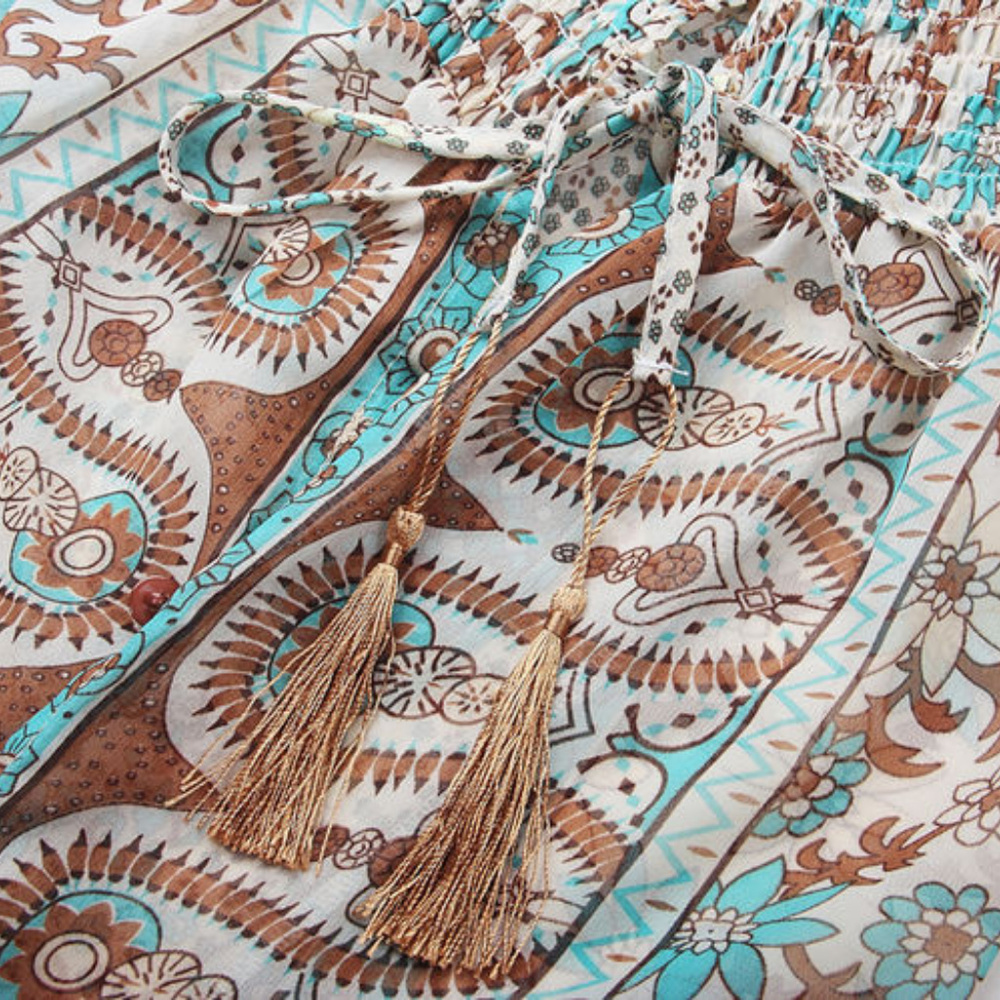 Floral Print Bohemian Maxi Dress FINAL PRICE - Picture 3 of 5