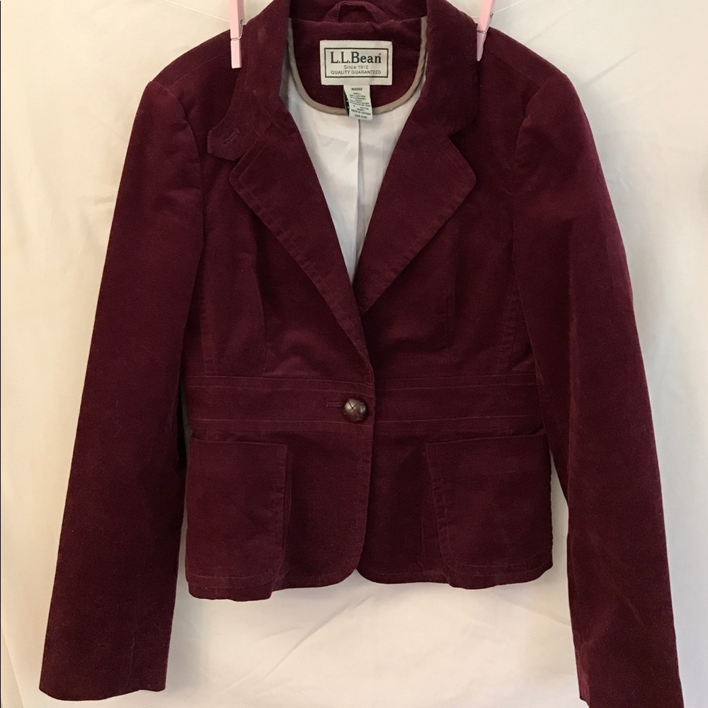 Wine Velvet Blazer