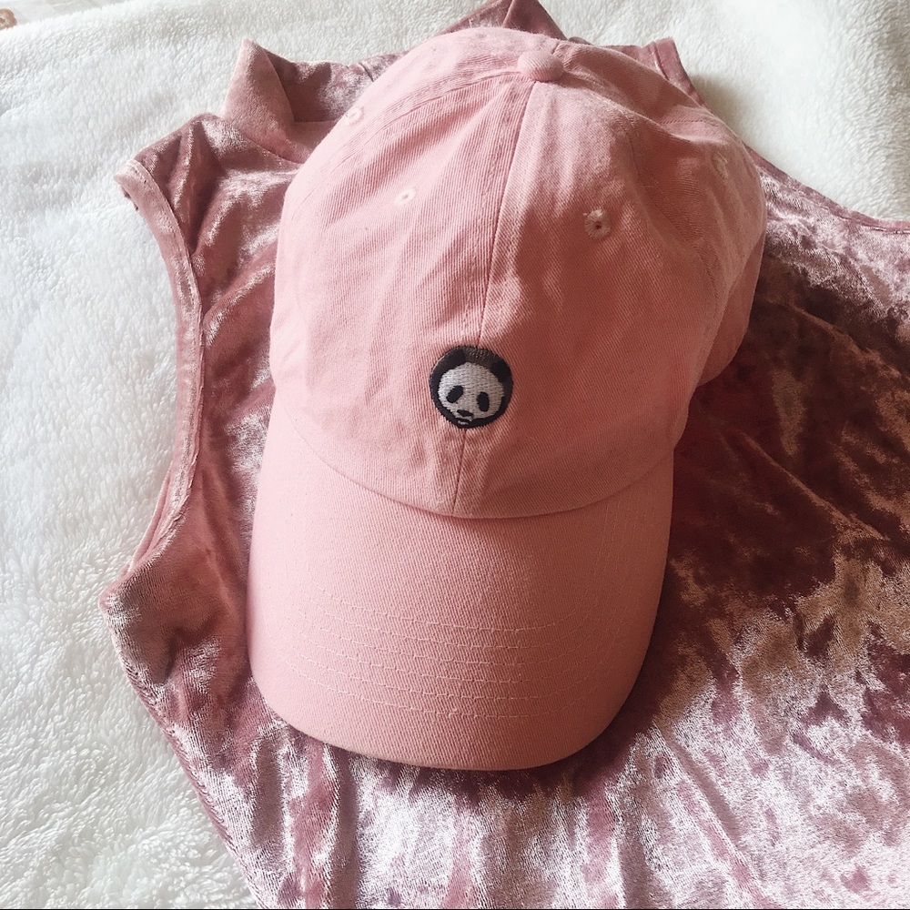 Pink panda hat