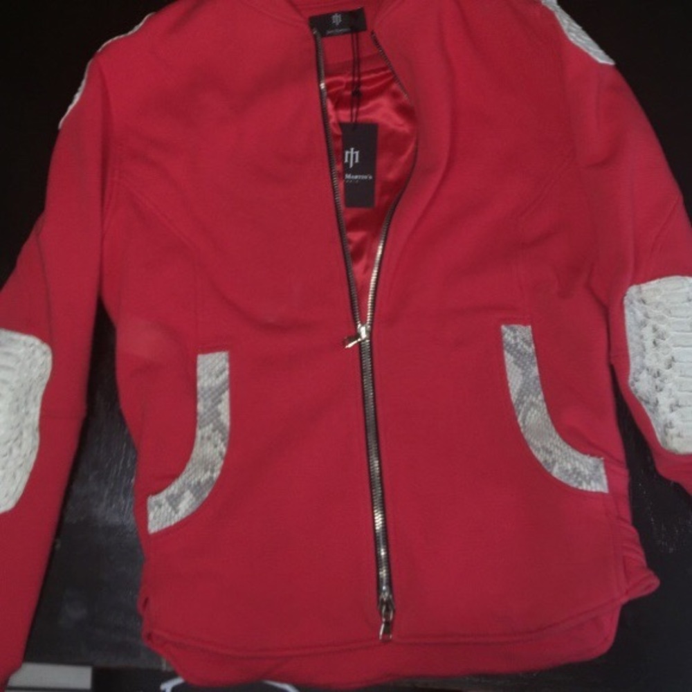 Maserati snakeskin biker jacket