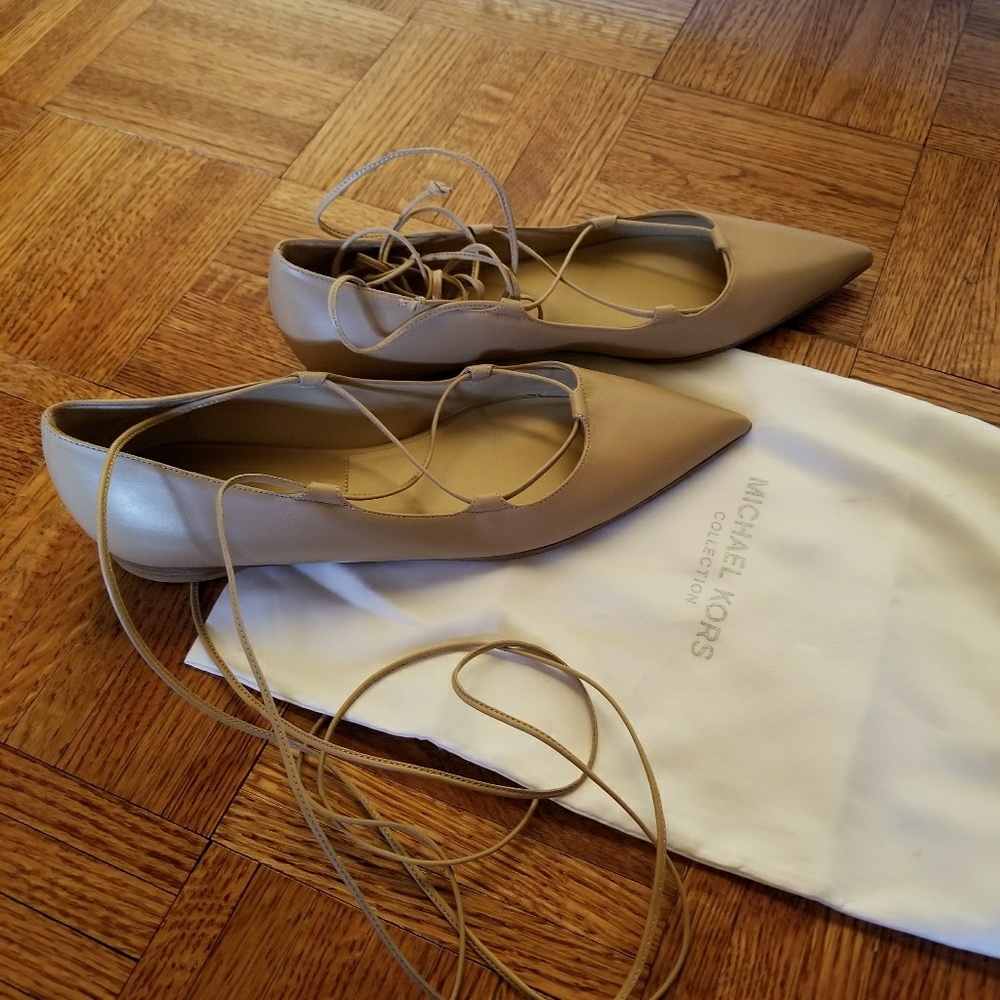 Michael Kors lace up flats