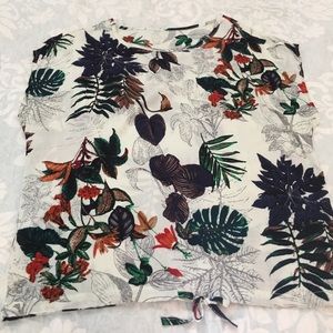 🎀Clear Out Sale!🎀Tropical print drawstring tee