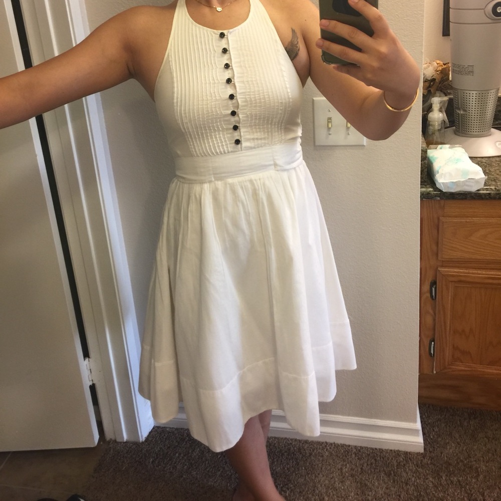 Super elegant white open back dress