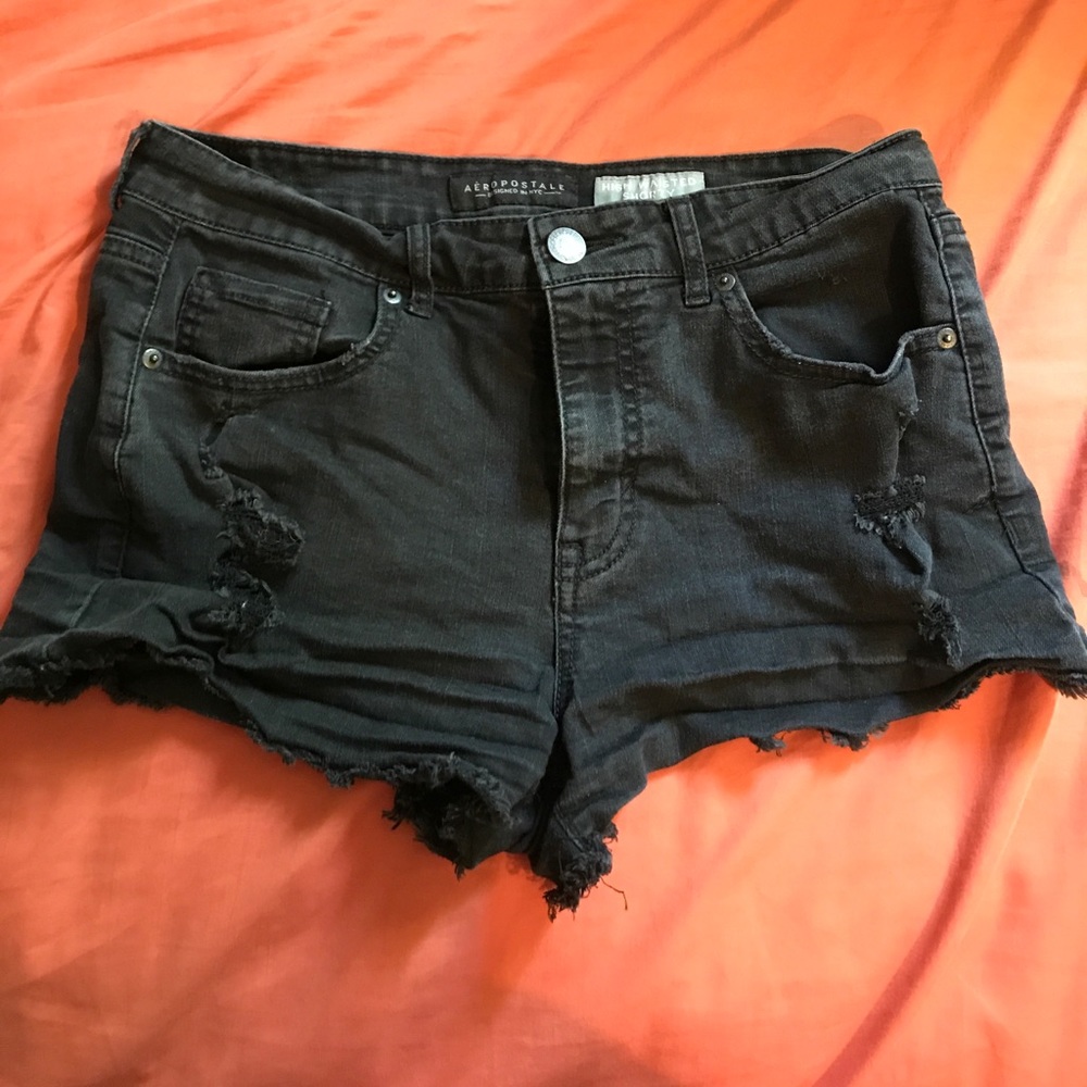 Aeropostale high waisted black Jean shorts