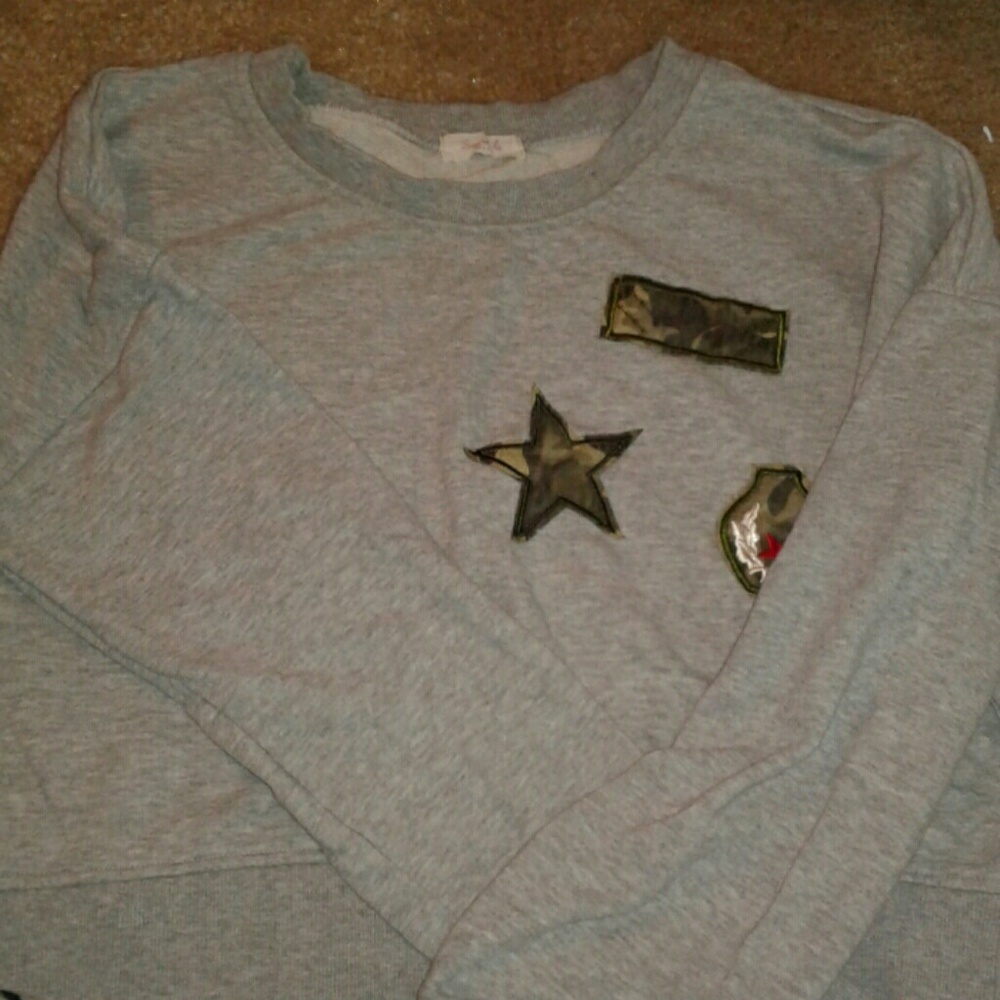 cute army cropped shirt