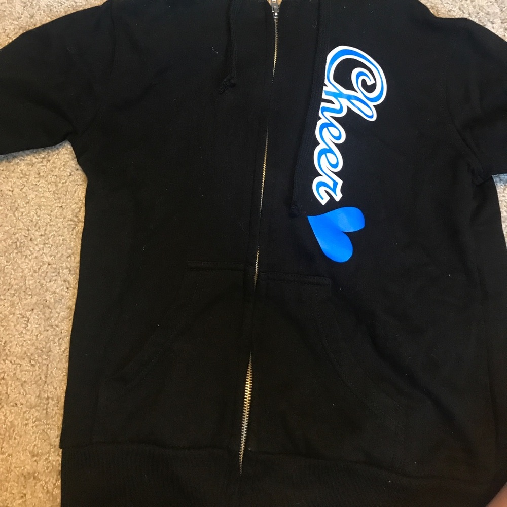 Black Zip-Up Cheer Cheerleading hoodie
