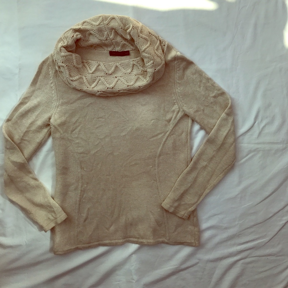 The Limited Beige Cowlneck Sweater