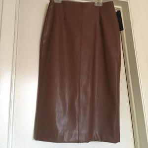 Zara Basic Faux Leather Skirt