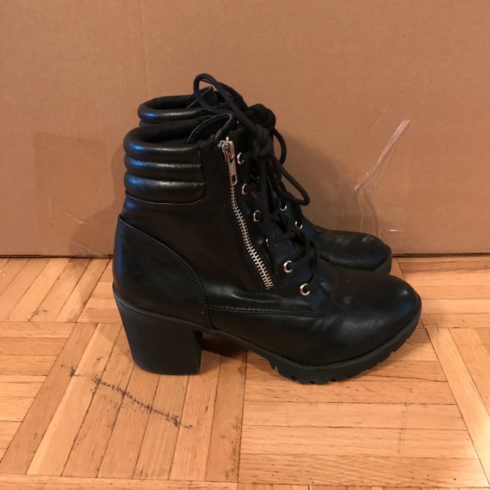 Faux Leather Heel Boots!!!