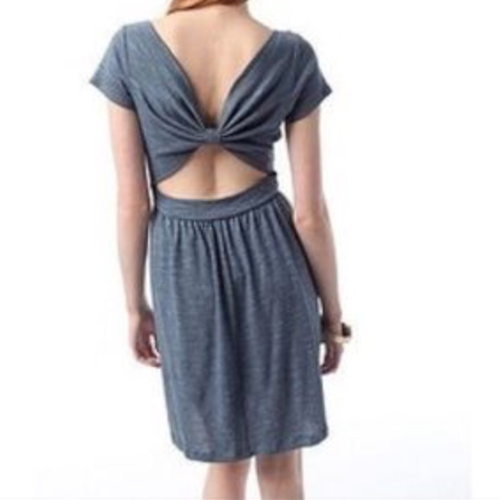 crochet detail cut out back dress