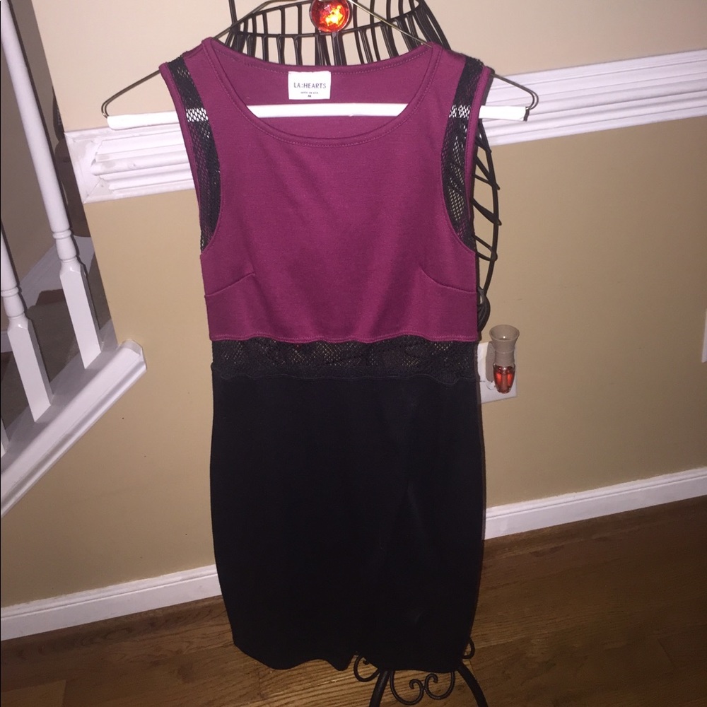 Maroon/black dress