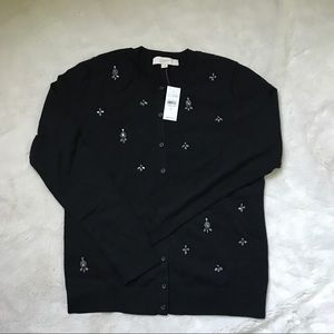 NWT loft jewel embellished cardigan.
