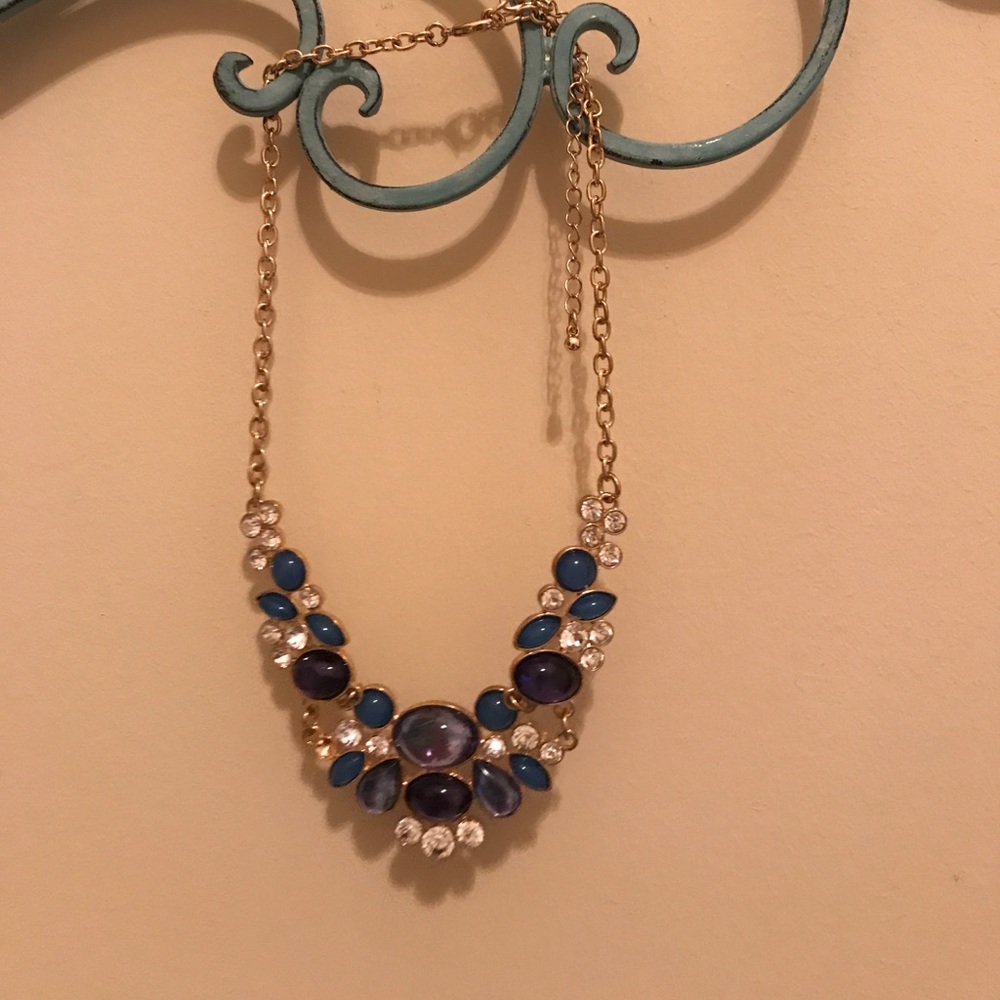 Blue statement necklace