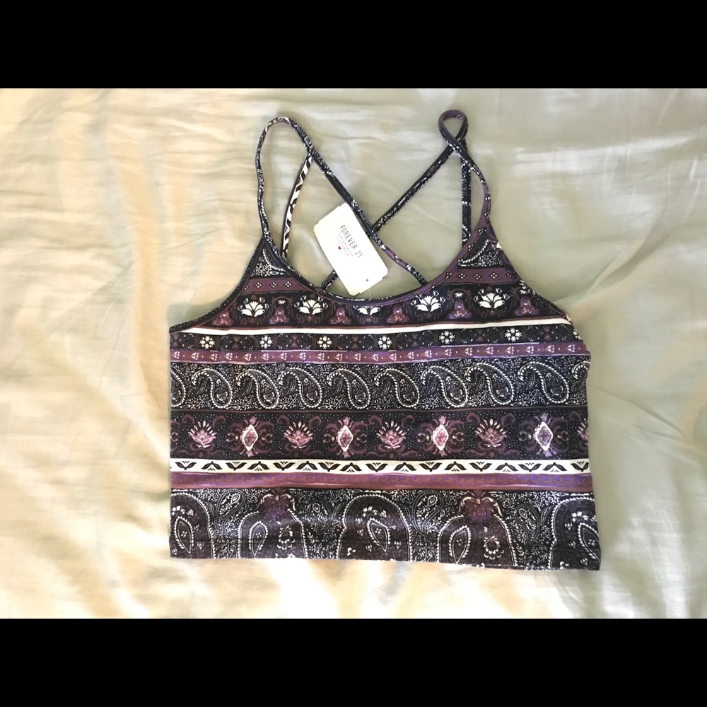 Tribal print, tight, crop top