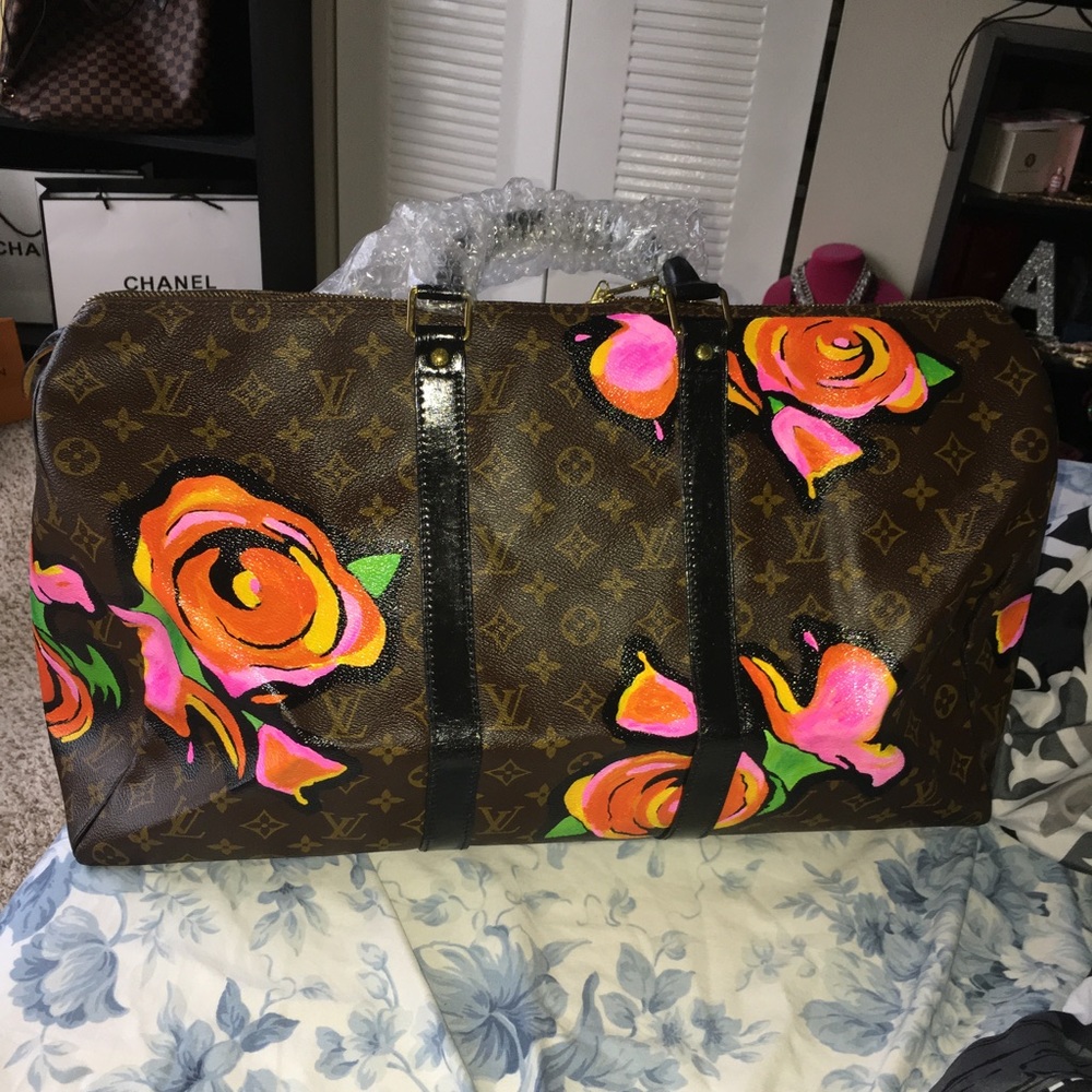 Authentic vintage keepall 50(custom painted)