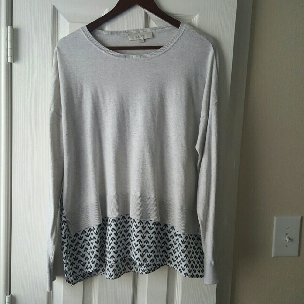 LOFT NWOT Layered Light Sweater