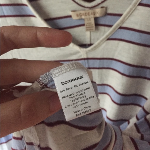 Anthro soft striped v neck tee - Picture 6 of 6