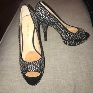 ENZO ANGIOLINI designer rhinestone pumps