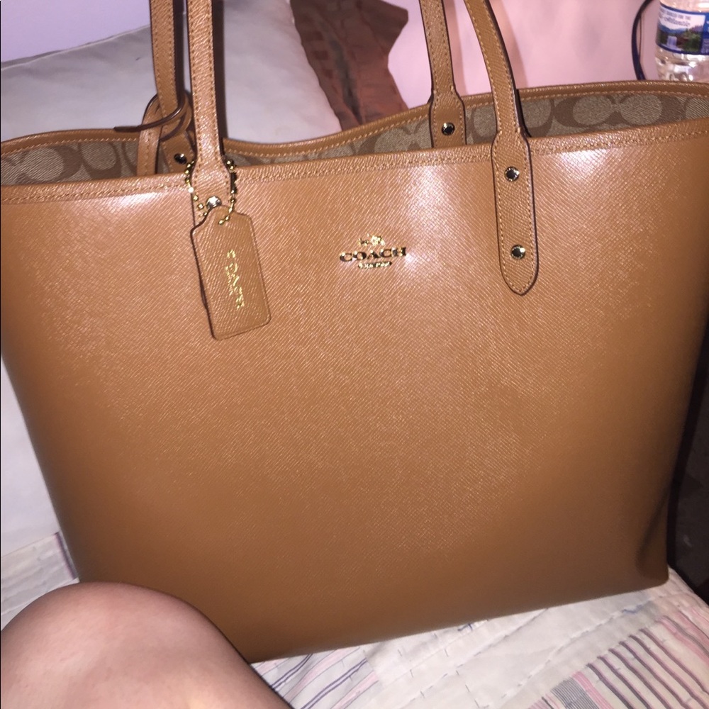 Coach reversible tote handbag