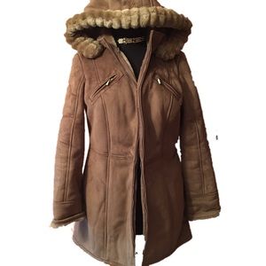 Braetan Hooded Faux Fur Coat