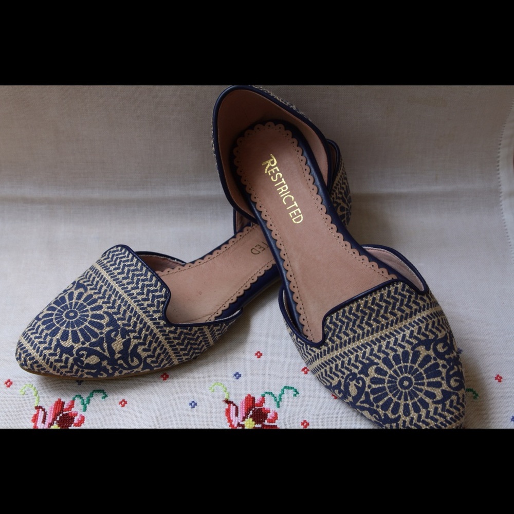 Blue print loafer/flat (stylish & comfortable)