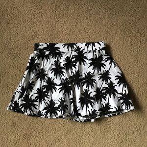 Palm tree skater skirt