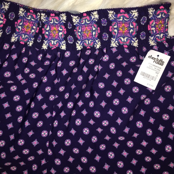 Charlotte Russe Purple Lounge Shorts - NWT- L - Picture 2 of 2