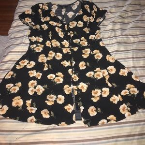 Black floral dress