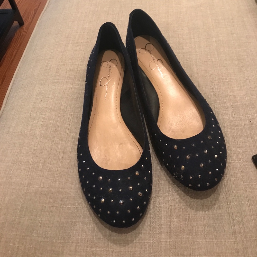 JESSICA SIMPSON rhinestone flats