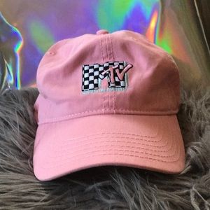 Pink MTV dad hat