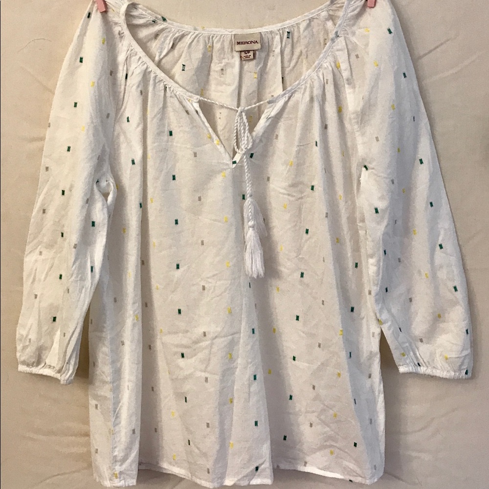 Embroidered White Blouse