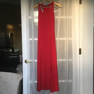 Tank top red maxi dress