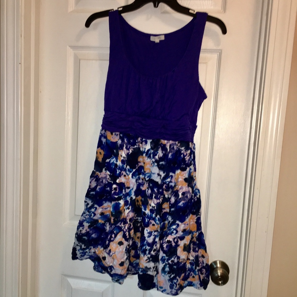 Blue / floral short dress